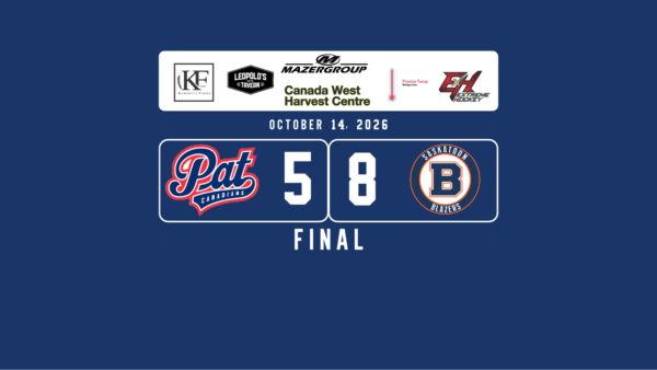 Pat Canadians Fall 8-5 to Blazers After Tough Opening Period